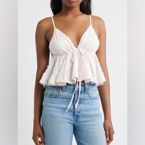 BDG Light Pink Ruffled BLOUSE SIZE‎ XL